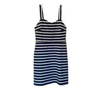 Old Navy Stripped A-Line Navy and White Dress Size Small